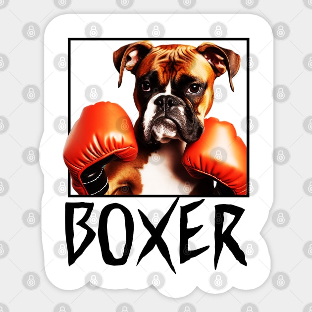 Boxer Dog - 3 Sticker by Megadorim